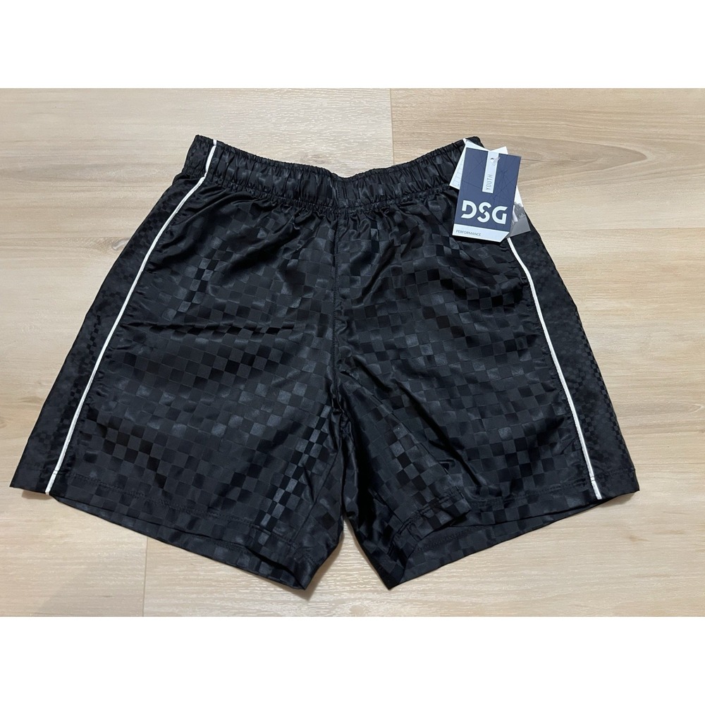 NWT DSG Woven Soccer Shorts Performance Boys Youth Sports Medium Black Nylon